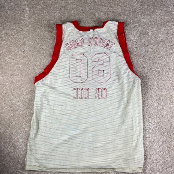 Wiz Khalifa Taylor Gang 60 Or Die Basketball Jersey Mens XL Cream Red - Picture 7 of 8